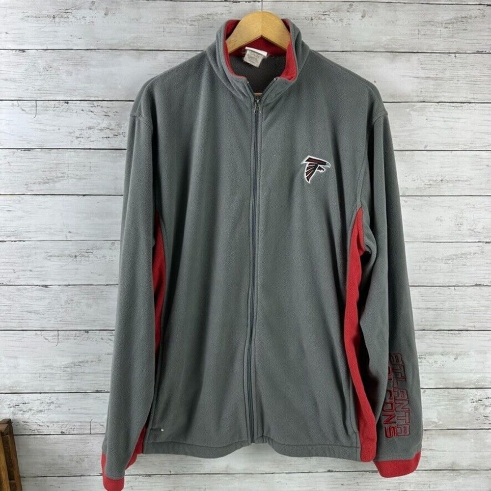 Atlanta Falcons Mens XL Red gray Fleece NFL Apparel‎ 1/4 Zip